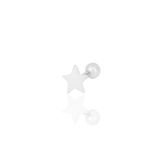 Söğütlü Silver Gümüş rodyumlu yıldız modeli Tragus helix Piercing küpe [barcode]