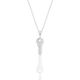 Söğütlü Silver Gümüş rodyumlu zirkon taşlı anahtar kolye [barcode]