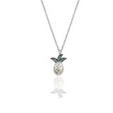 Söğütlü Silver Gümüş rodyumlu zirkon taşlı ananas modeli kolye