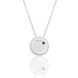 Söğütlü Silver Gümüş rodyumlu zirkon taşlı Ayetel Kürsi yazılı nazarlı plaka kolye [barcode]