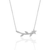 Söğütlü Silver Gümüş rodyumlu zirkon taşlı çiçek kolye [barcode]