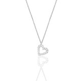 Söğütlü Silver Gümüş rodyumlu zirkon taşlı kalp kolye [barcode]