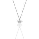 Söğütlü Silver Gümüş rodyumlu zirkon taşlı kirpikli göz kolye [barcode]