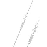 Söğütlü Silver Gümüş rodyumlu zirkon taşlı kuzeyin şansı yonca bileklik [barcode]