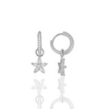 Söğütlü Silver Gümüş rodyumlu zirkon taşlı lotus çiçeği küpe [barcode]