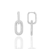 Söğütlü Silver Gümüş rodyumlu zirkon taşlı sallantılı trend küpe [barcode]