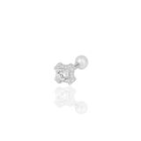 Söğütlü Silver Gümüş rodyumlu zirkon tek taşlı Tragus helix Piercing küpe [barcode]