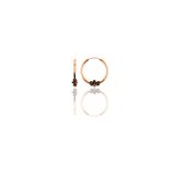 Söğütlü Silver Gümüş Rose 14 mm İşlemeli Halka Küpe
