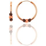 Söğütlü Silver Gümüş Rose 14 mm Toplu Halka Küpe