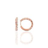Söğütlü Silver Gümüş Rose 17 mm Sıra Taşlı Halka Küpe