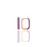 Söğütlü Silver Gümüş rose ametis taşlı trend küpe [barcode]