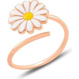 Söğütlü Silver Gümüş rose ayarlanabilir papatya yüzük