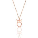 Söğütlü Silver Gümüş rose baykuş kolye [barcode]