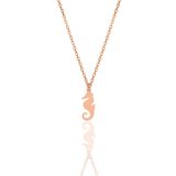 Söğütlü Silver Gümüş rose deniz atı kolye [barcode]