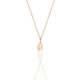Söğütlü Silver Gümüş rose deniz kabuğu modeli minimal kolye [barcode]
