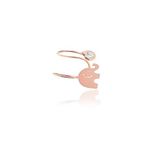 Söğütlü Silver Gümüş Rose Fil Zirkon Taşlı Kıkırdak Küpe
