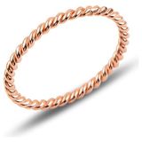 Söğütlü Silver Gümüş Rose İnce Yüzük 925 Ayar Zarif Tasarım Sıcak Işıltı - 20