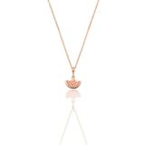Söğütlü Silver Gümüş rose minimal midye modeli kolye [barcode]