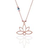 Söğütlü Silver Gümüş rose nazarlı dorica sonsuz yaşamın simgesi lotus kolye