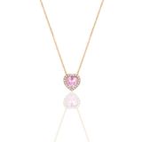 Söğütlü Silver Gümüş Rose Pırlanta Modeli Pembe Zirkon Taşlı Kalp Kolye [barcode]