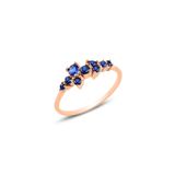 Söğütlü Silver Gümüş rose safir taşlı lady gümüş yüzük 17