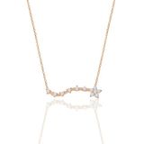 Söğütlü Silver Gümüş rose zirkon sıra taşlı çiçek kolye [barcode]