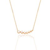 Söğütlü Silver Gümüş rose zirkon sıra taşlı pırıltı kolye [barcode]