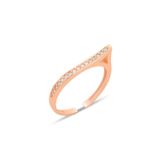 Söğütlü Silver Gümüş rose zirkon taşlı alttan ayarlanabilir dalga yüzük [barcode]
