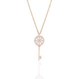 Söğütlü Silver Gümüş rose zirkon taşlı anahtar kolye [barcode]