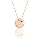 Söğütlü Silver Gümüş rose zirkon taşlı Ayetel Kürsi yazılı nazarlı plaka kolye [barcode]