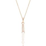 Söğütlü Silver Gümüş rose zirkon taşlı balık kılçığı modeli kolye [barcode]