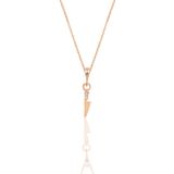 Söğütlü Silver Gümüş rose zirkon taşlı bıçak modeli kolye [barcode]
