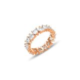Söğütlü Silver Gümüş rose zirkon taşlı birleşen kalpler tamtur yüzük [barcode] 22