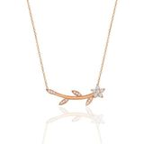 Söğütlü Silver Gümüş rose zirkon taşlı çiçek kolye [barcode]
