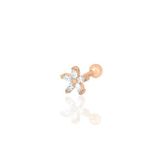 Söğütlü Silver Gümüş rose zirkon taşlı çiçek modeli Tragus helix Piercing küpe [barcode]