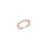 Söğütlü Silver Gümüş rose zirkon taşlı crown yüzük 14