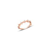 Söğütlü Silver Gümüş rose zirkon taşlı crown yüzük 16