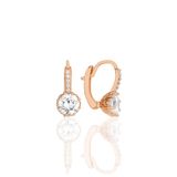 Söğütlü Silver Gümüş rose zirkon taşlı elmas montürlü küpe [barcode]