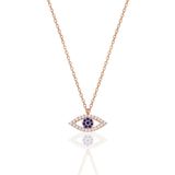 Söğütlü Silver Gümüş rose zirkon taşlı göz kolye [barcode]