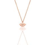 Söğütlü Silver Gümüş rose zirkon taşlı kirpikli göz kolye [barcode]