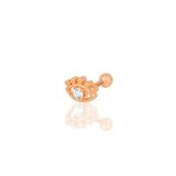Söğütlü Silver Gümüş rose zirkon taşlı kirpikli göz modeli Tragus helix Piercing küpe [barcode]