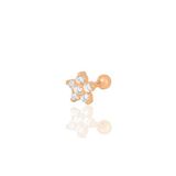 Söğütlü Silver Gümüş rose zirkon taşlı papatya modeli Tragus helix Piercing küpe [barcode]