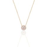Söğütlü Silver Gümüş rose zirkon taşlı pırlanta modeli tiny kolye [barcode]