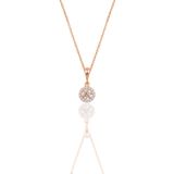 Söğütlü Silver Gümüş rose zirkon taşlı pırlanta montürlü kolye [barcode]