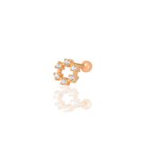 Söğütlü Silver Gümüş rose zirkon taşlı simit modeli Tragus helix Piercing küpe [barcode]