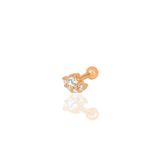 Söğütlü Silver Gümüş rose zirkon taşlı tragus helix Piercing küpe [barcode]