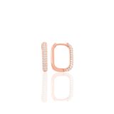 Söğütlü Silver Gümüş Rose Zirkon Taşlı Trend Küpe