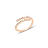 Söğütlü Silver Gümüş rose zirkon taşlı üstten ayarlamalı yüzük [barcode]