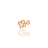 Söğütlü Silver Gümüş rose zirkon taşlı yonca modeli Tragus helix Piercing küpe [barcode]