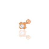Söğütlü Silver Gümüş rose zirkon tek taşlı Tragus helix Piercing küpe [barcode]